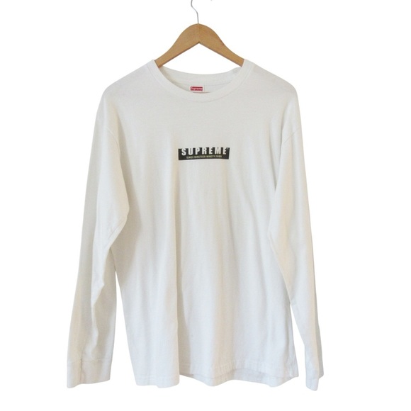 Supreme Mens White Long Sleeve Tee T-Shirt Medium Since 1994 Crewneck Streetwear - Picture 1 of 8